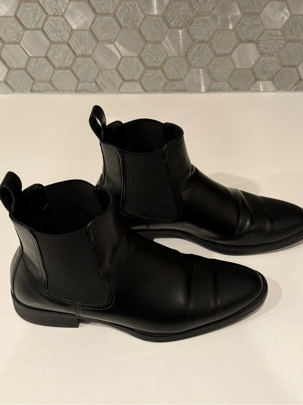 Zara Black Leather Chukka Boots
